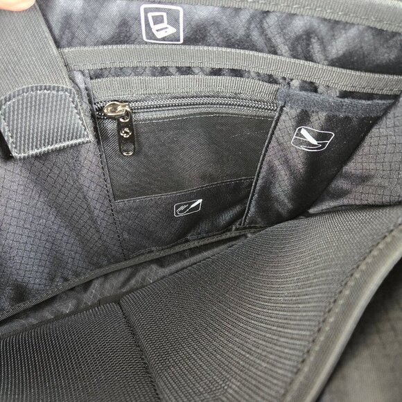 Samsonite Gray Computer Laptop Travel Bag Double Handles Detachable Strap - Picture 14 of 16